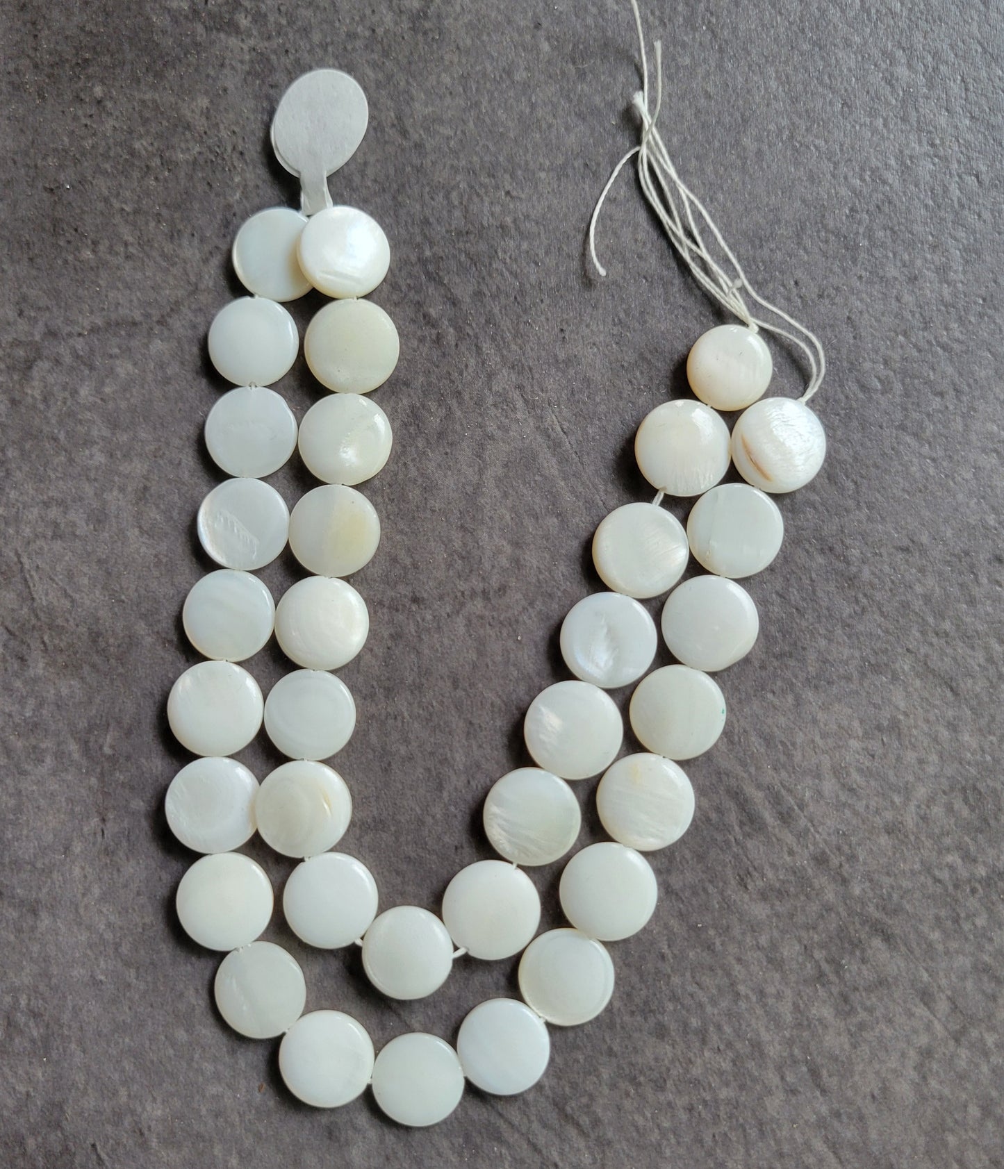 White Mother-of-pearl Shell Beads