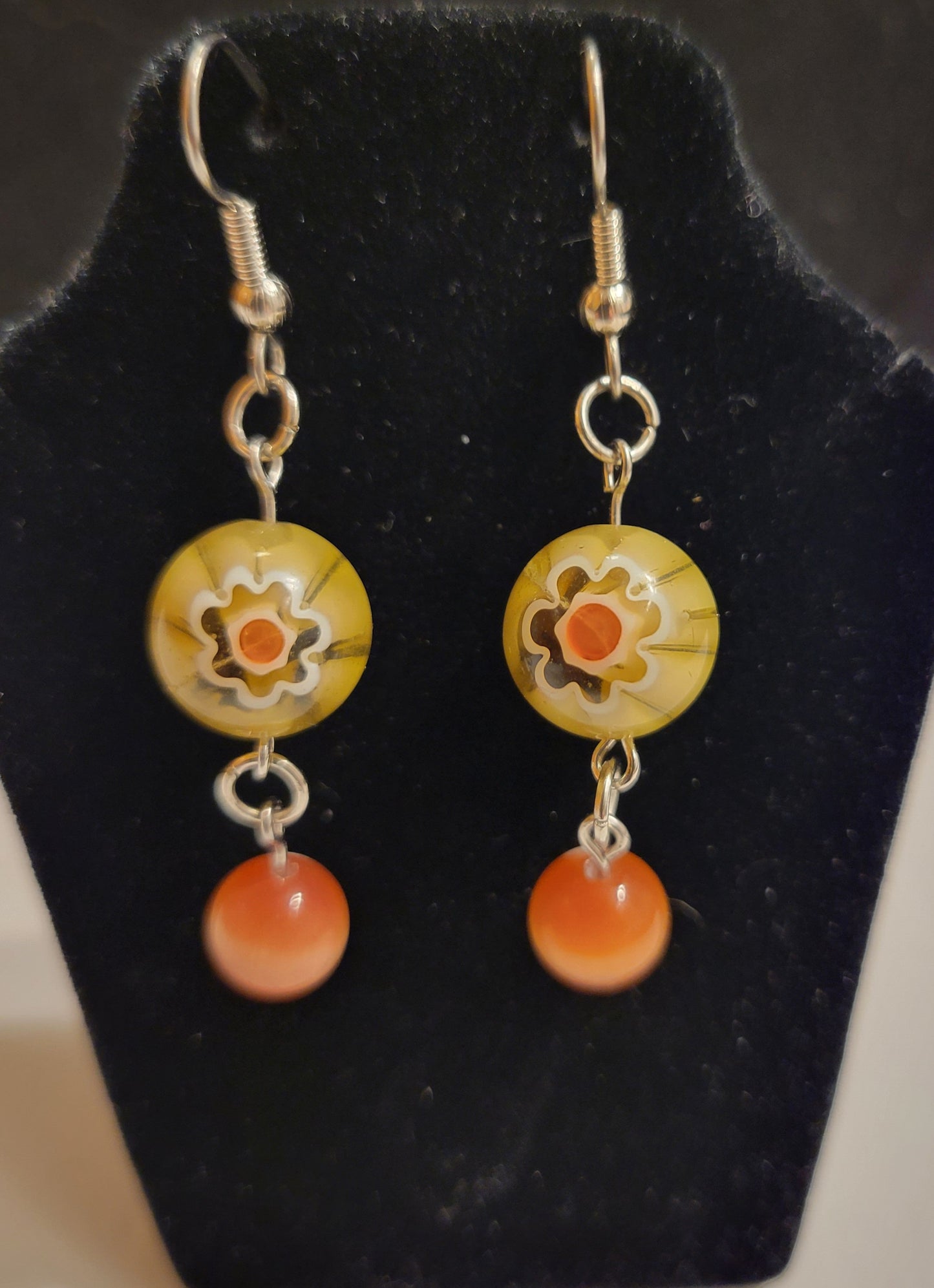 Earrings - Millifiori & Cat's Eye