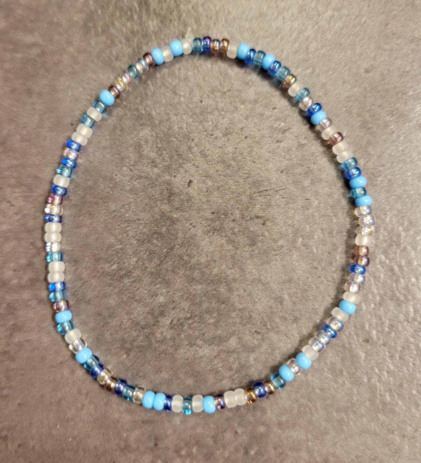 Stretch Bracelet - Blue Mix - Approx. 7 1/2"