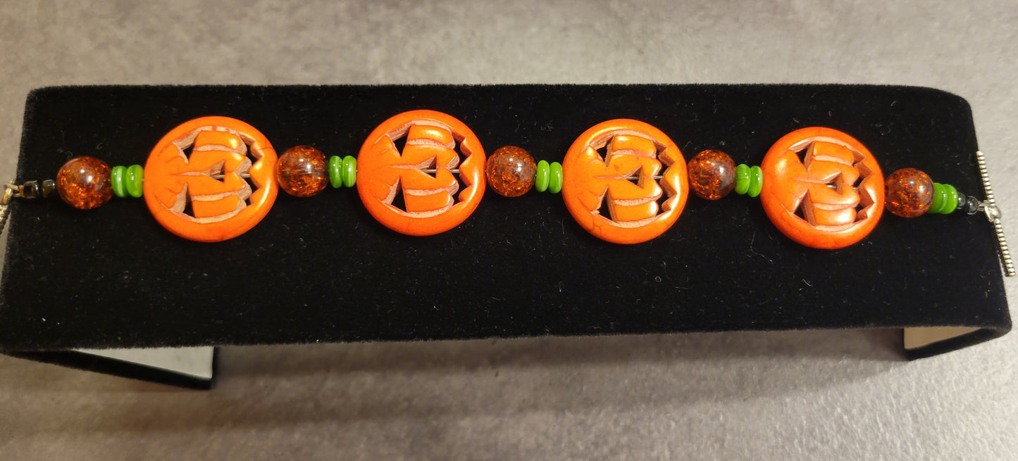 Bracelet - Pumpkin - Approx. 8 1/4"