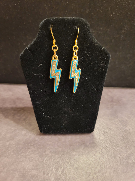 Earrings - Gold & Blue