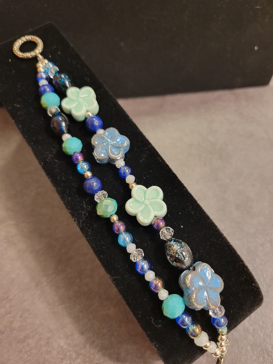 Bracelet - Blue Mix - Approx. 8"