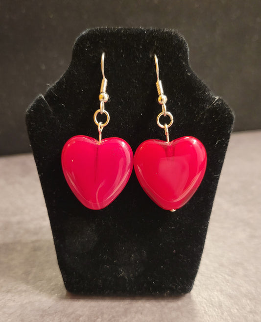 Earrings - Red Hearts