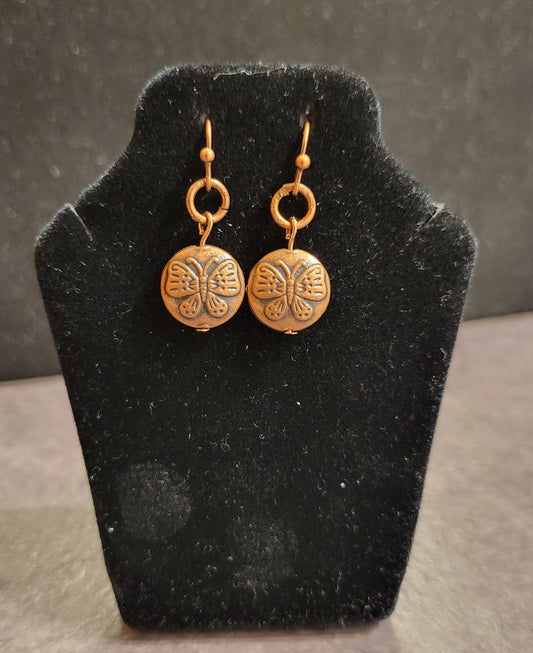 Earrings - Copper - Butterflies