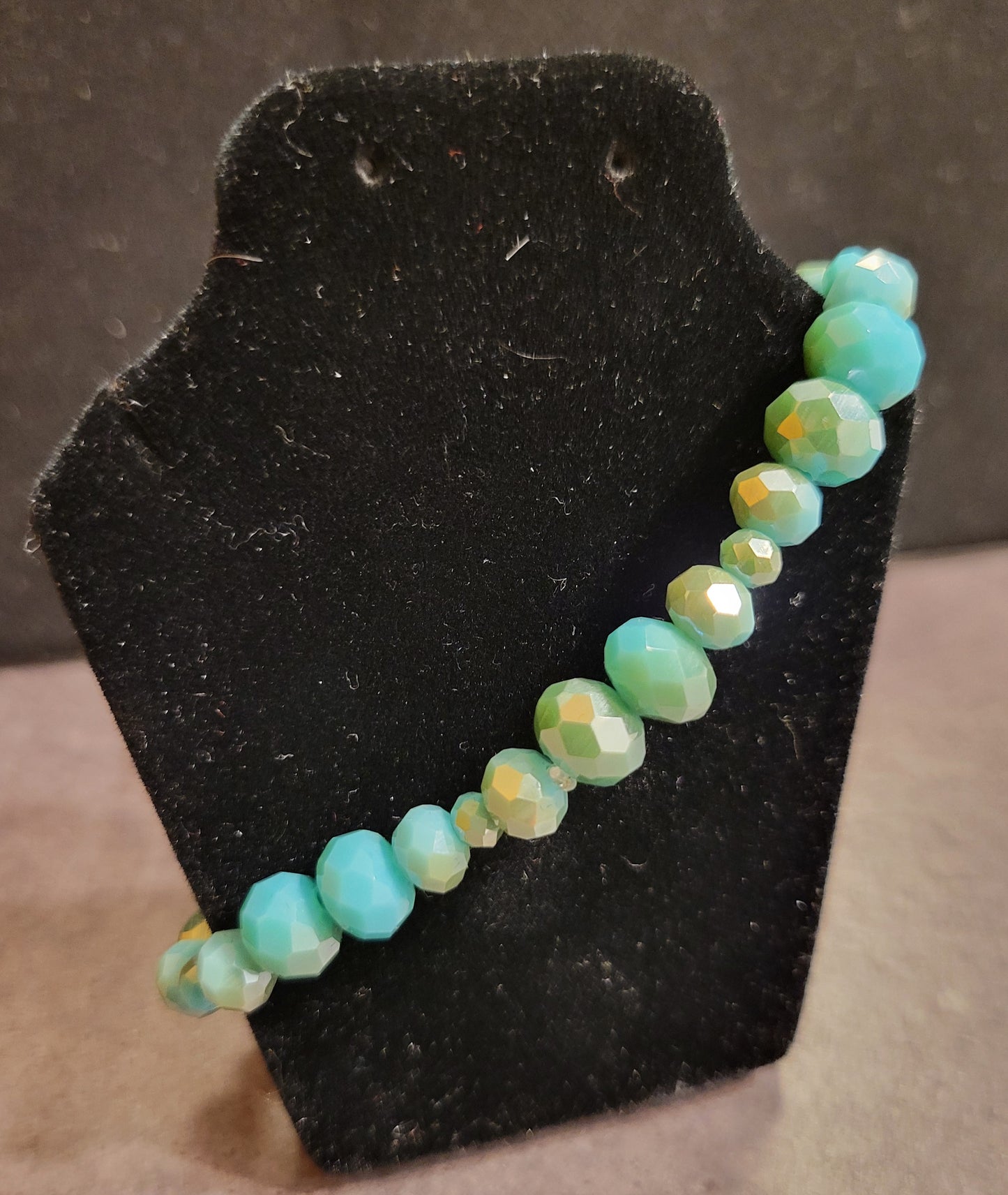 Stretch Bracelet - Faceted Turquoise - Approx. 7 1/2"