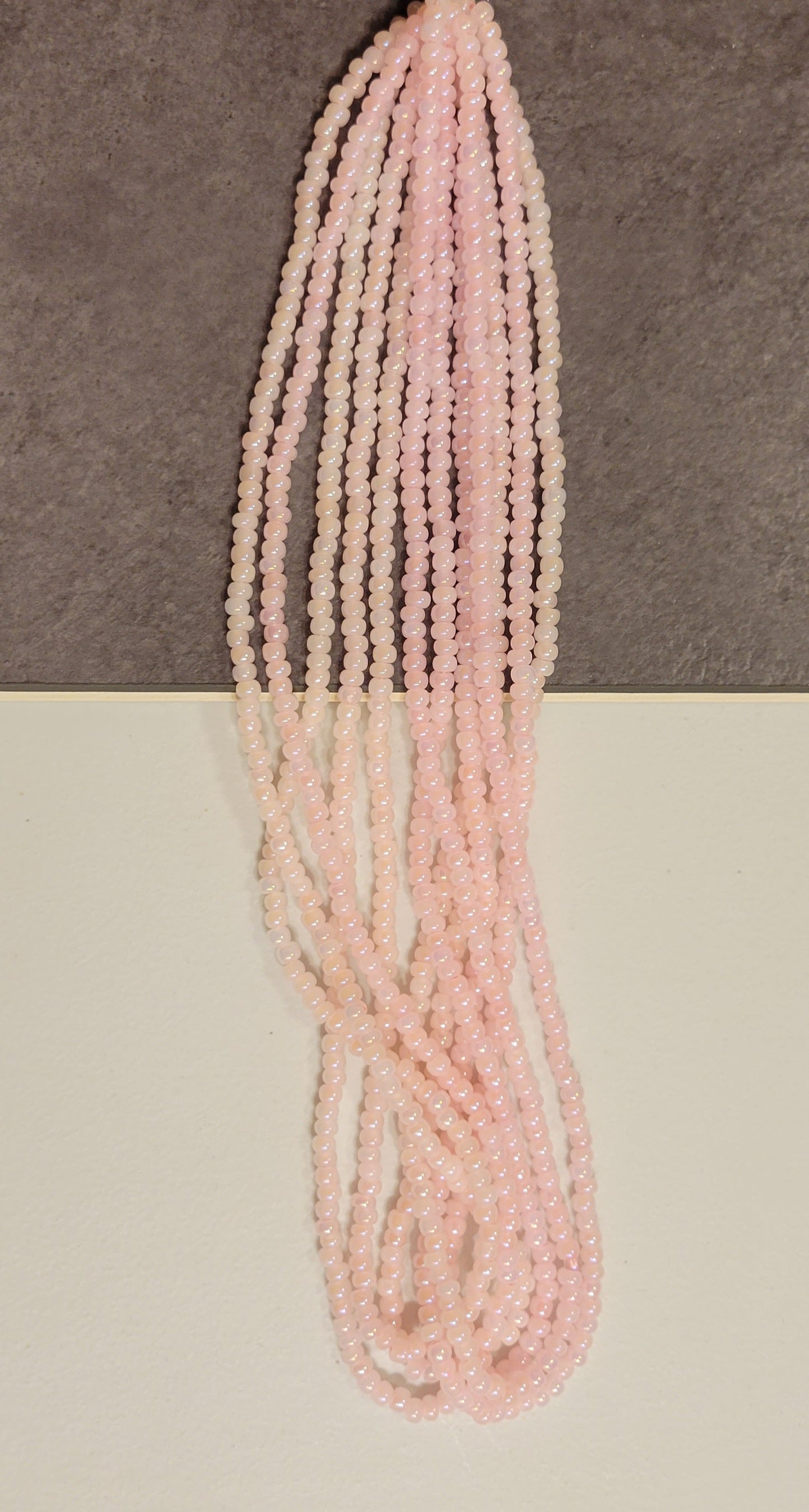 Pink Ceylon AB 6/0 Beads