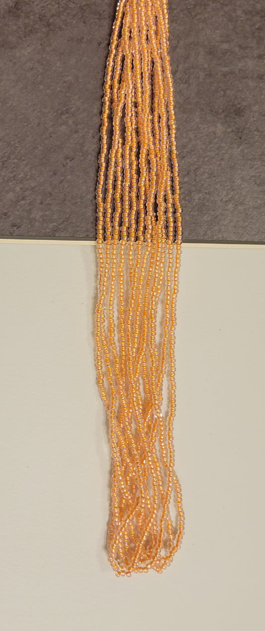 Peach Ceylon AB 8/0 Beads