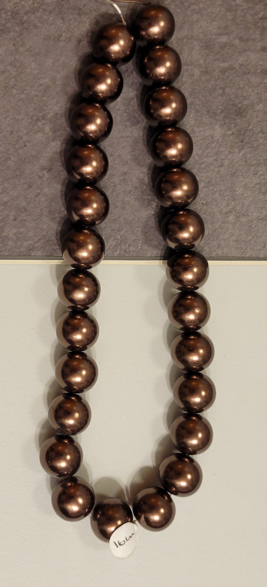 Brown 16mm Bead Rounds