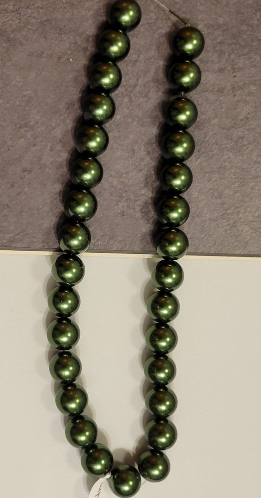 Green 14 mm Bead Rounds