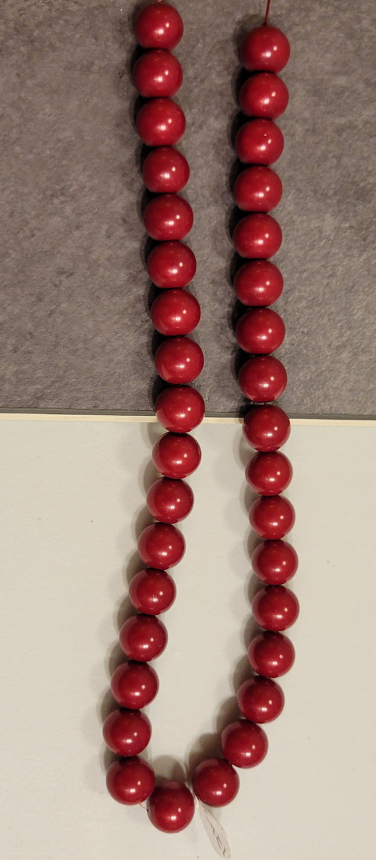 Red 12 mm Bead Rounds