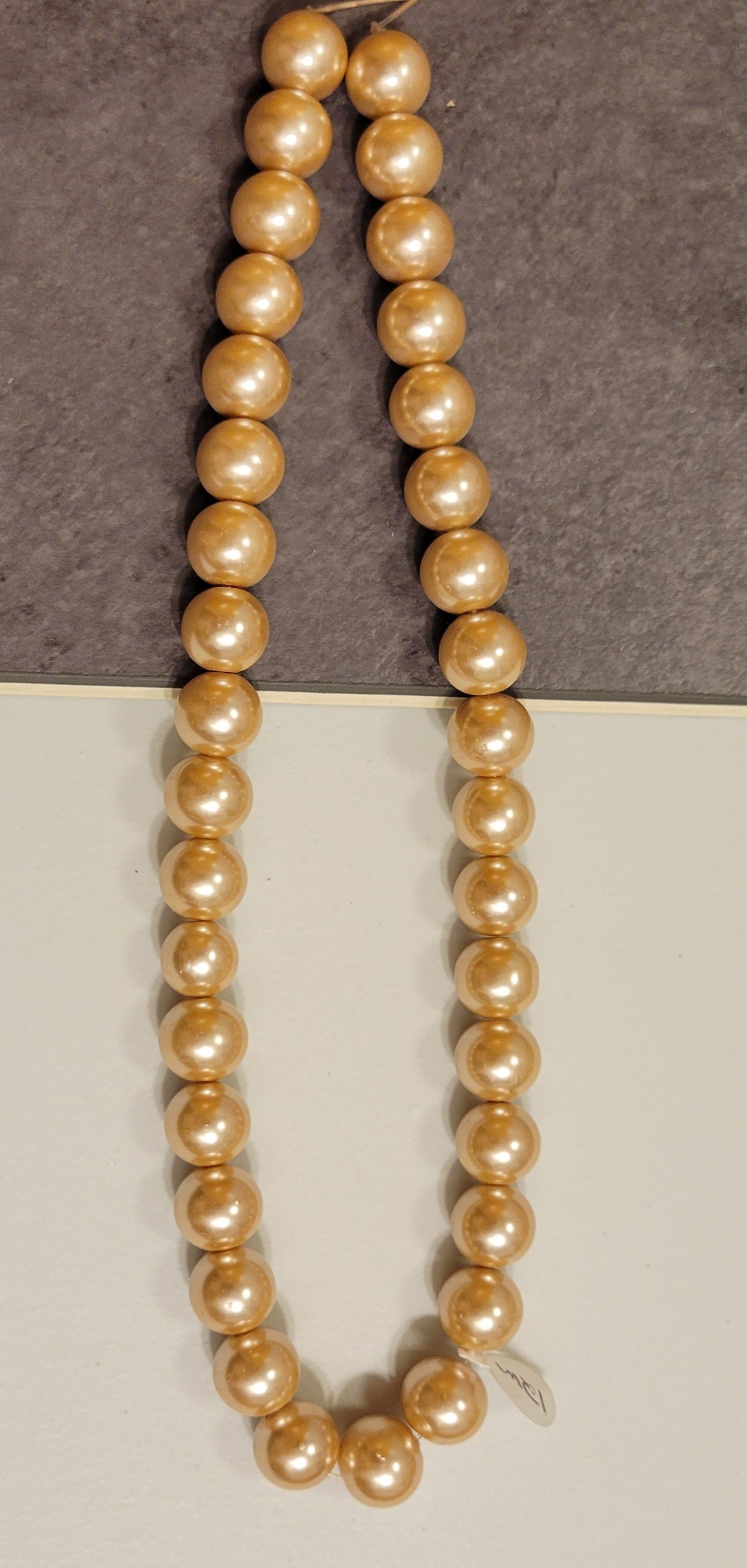 Champagne 12 mm Bead Rounds