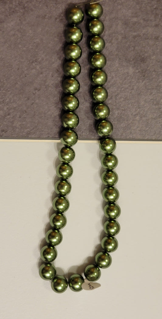 Green 12 mm Bead Rounds