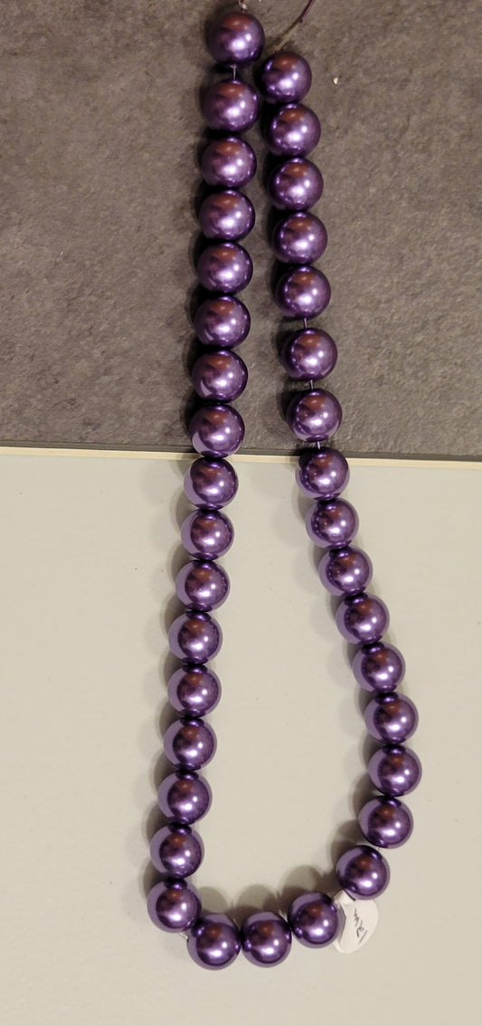 Purple 12 mm Bead Rounds