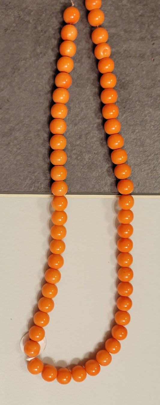 Peach 8 mm Bead Rounds