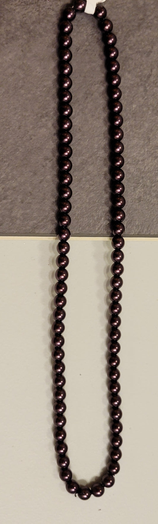 Eggplant 6 mm Bead Rounds