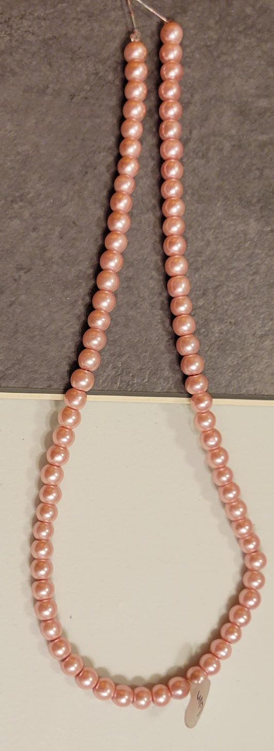 Real Pink 6 mm Bead Rounds