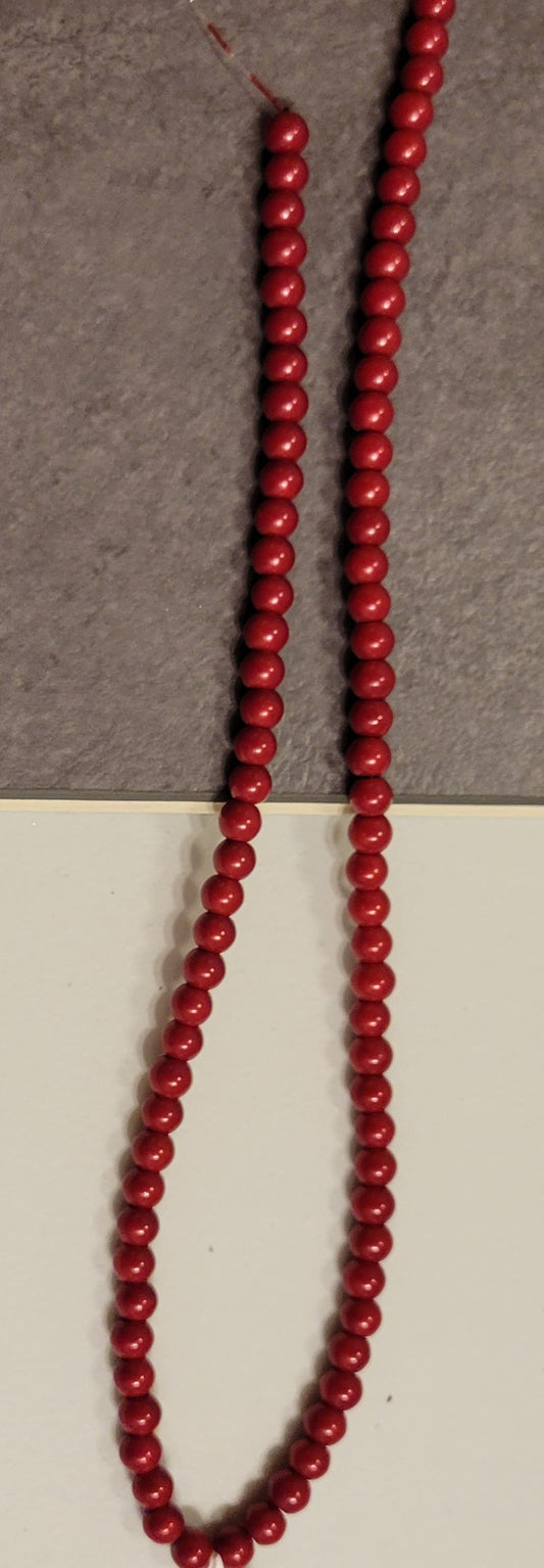 Red 6 mm Bead Rounds