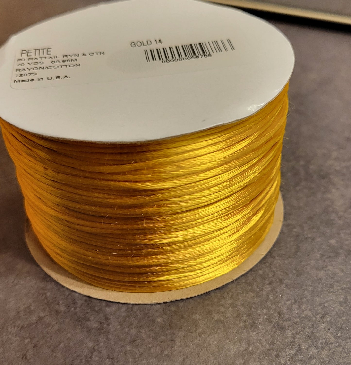 Gold Kumihimo Cord