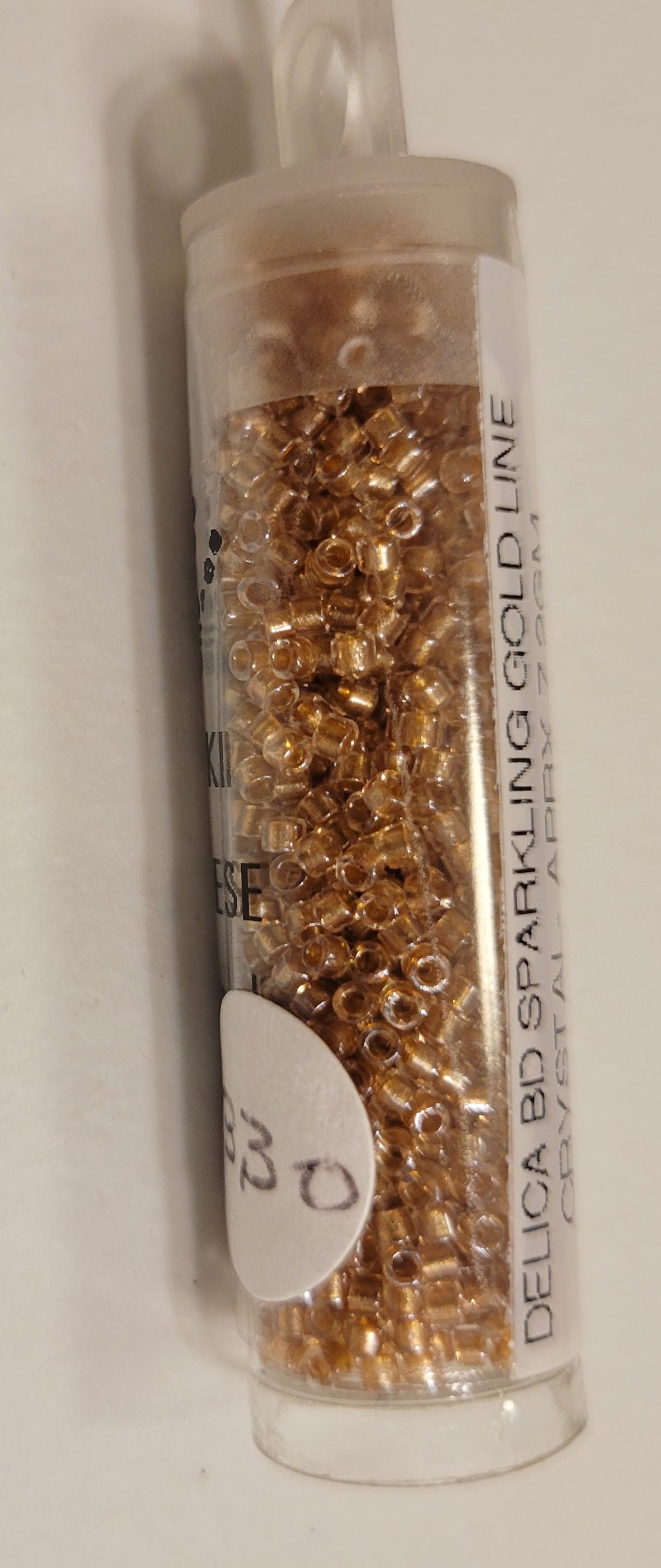 Sparkling Gold Lined Crystal 11/0 Miyuki Seed Beads