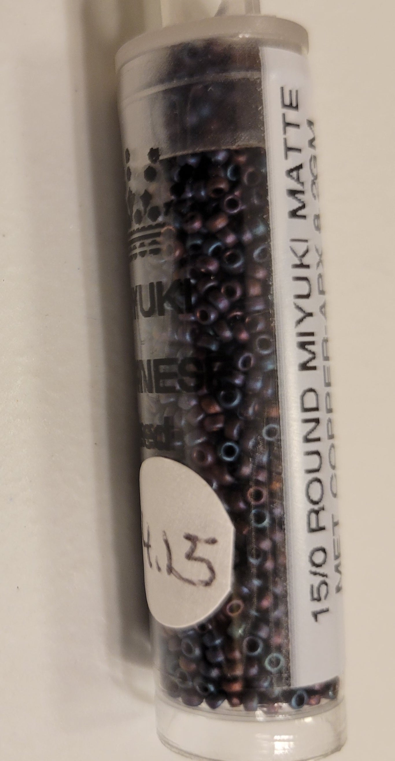 Matte Metallic Copper 15/0 Miyuki Seed Beads