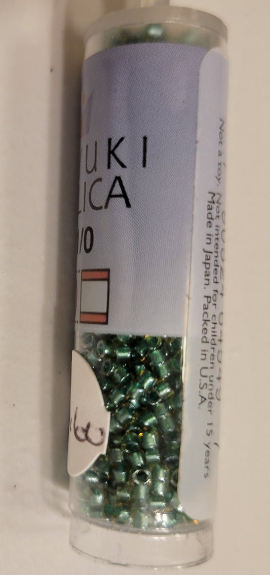 BD Sparkling Light Green Lined Topaz 11/0 Miyuki Seed Beads