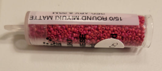 Matte Red 15/0 Miyuki Round Seed Beads