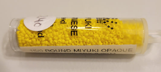 Opaque Yellow 15/0 Miyuki Round Seed Beads